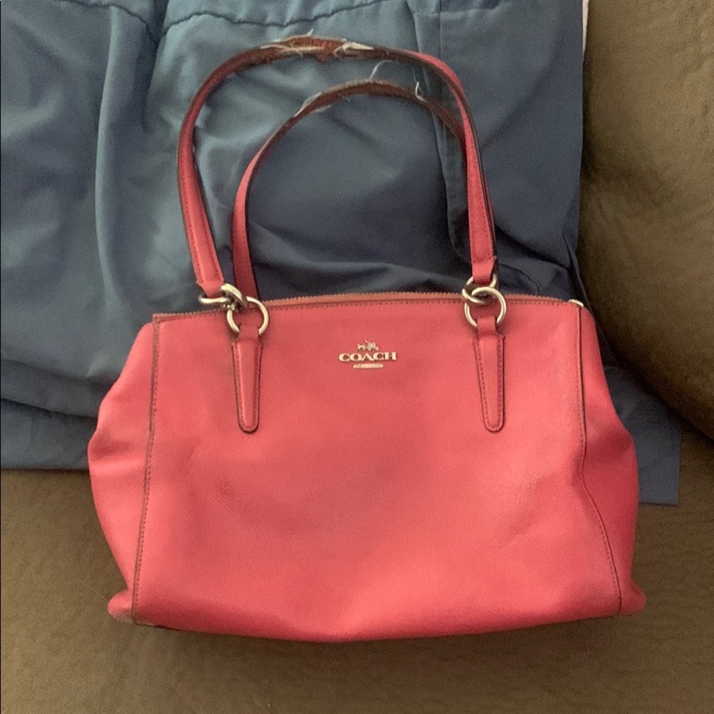 Coach Pink Shoulder Bag with Gold Hardware